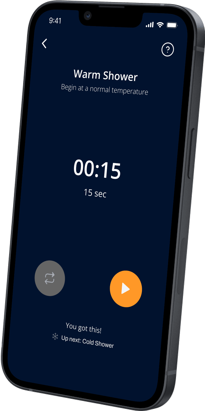 Pop-up timer letting users control when the cold phase starts